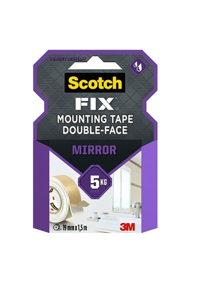 3M SCOTCH Banda dublu adeziva pentru montare oglinda 19mm x 1.5m Scotch-Fix S...