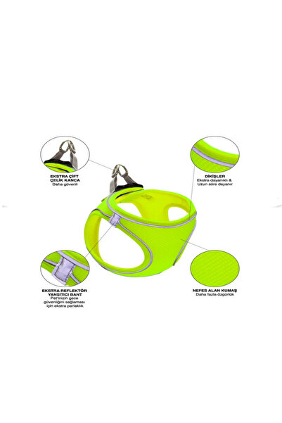 Mita Set of 12 Air Mesh 2XS Chest Straps Neon Yellow