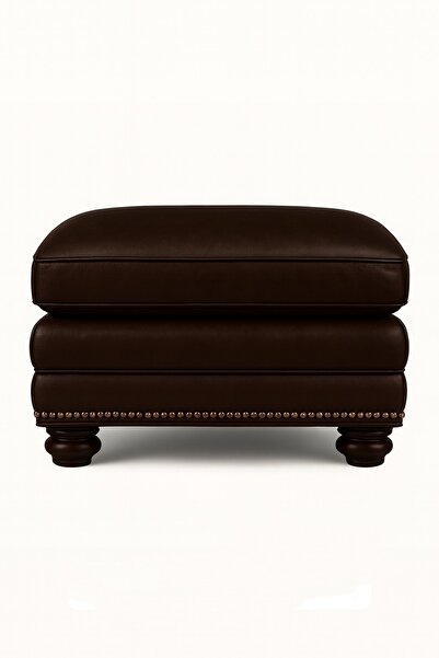 THE IVY CONCEPT STORE Alderon Koyu Kahve Deri Puf