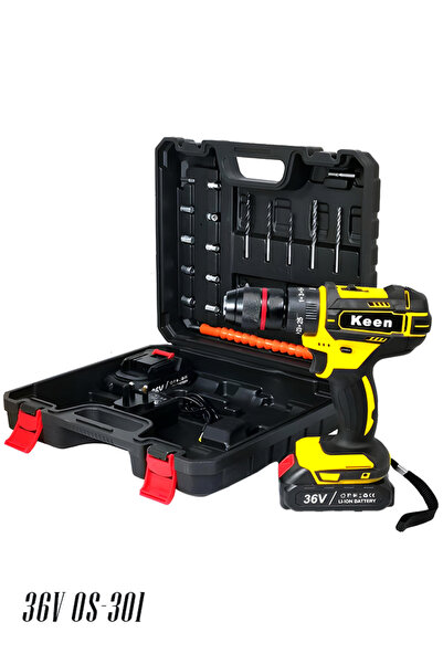 Generic 36V OS-301 Cordless Drill Set with Hammer, Screwdriver Modes and Full...