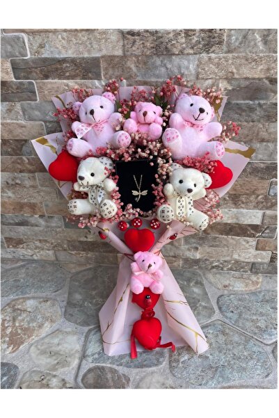 Mine Kolyeli Ayıcık Buketi