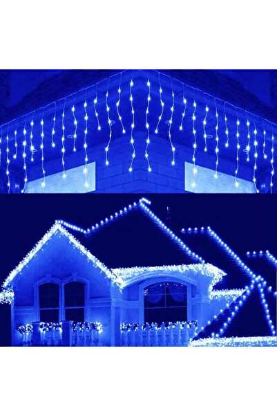 OEM Set of 2 x Fringe Installations, 12 m, 300 LEDs, outdoor, interconnectable, Blue