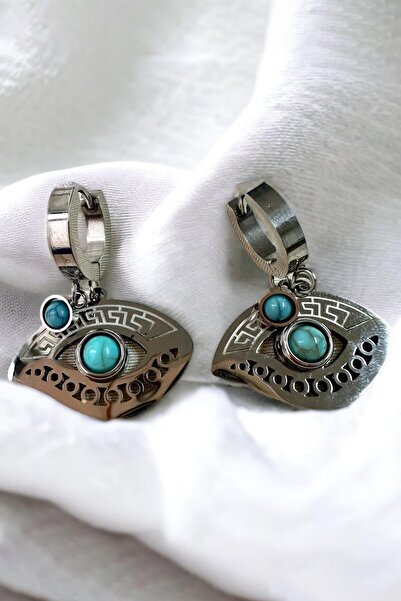 TAKIŞTIR Gümüş Renk Çelik Küpe (Çift)