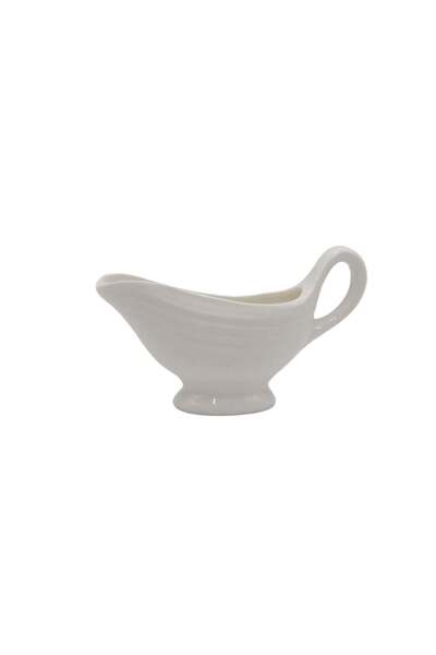 Aj Porcelain White Ceramic 15 cl Gravy Boat