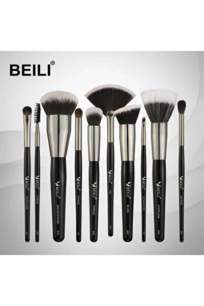 BEILI Black Professional 10-piece Makeup Brush Set