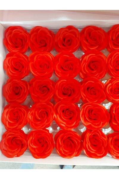 OEM Set 25 Trandafiri De Sapun Parfumati, Aspect Criogenat, 7cm