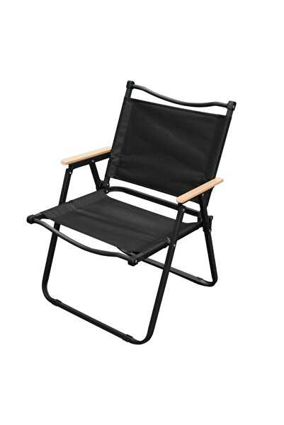 Tradeo كرسي تخييم خارجي قابل للطي مع مساند ذراع خشبية - مقعد خفيف الوزن ومتين...