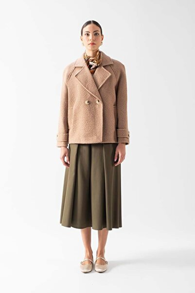 Spazio Efrikian Kruvaze Yandan Cepli Salaş Kaban CAMEL