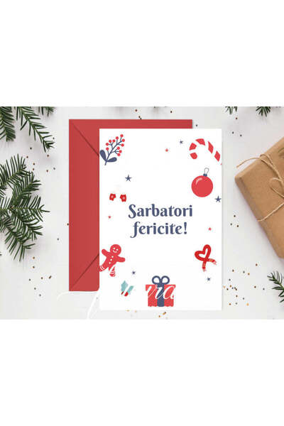 OEM Set 5 bucati Felicitări de Crăciun C 6 - Sărbători fericite