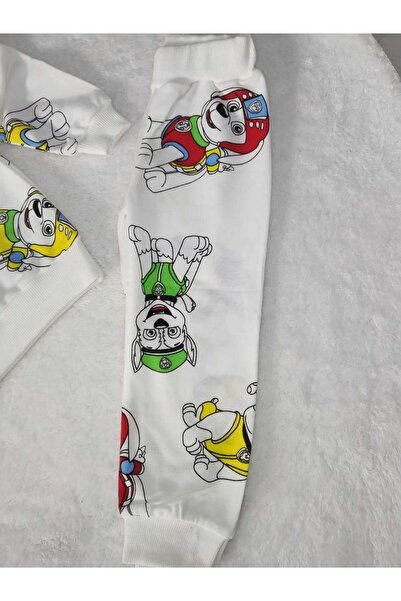 Store Cute Dog Printed Boys' Tracksuit Set Pajamas