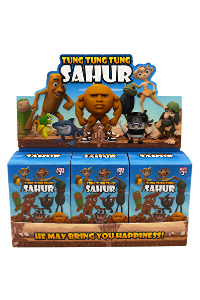 BaoBao Set de 6 figurine „Tung Tung Tung Sahur” – 10x7 cm – Modele amuzante p...