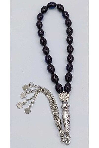 İbrahim Altıntaş سبحة من الألبكة باللونين الأسود والأزرق بطول الكاحل (مع صندو...