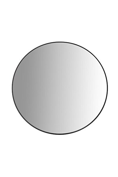 Homla Oglindă rotundă Glow Goods, neagră, 80x80 cm, ramă metalică, suport de ...