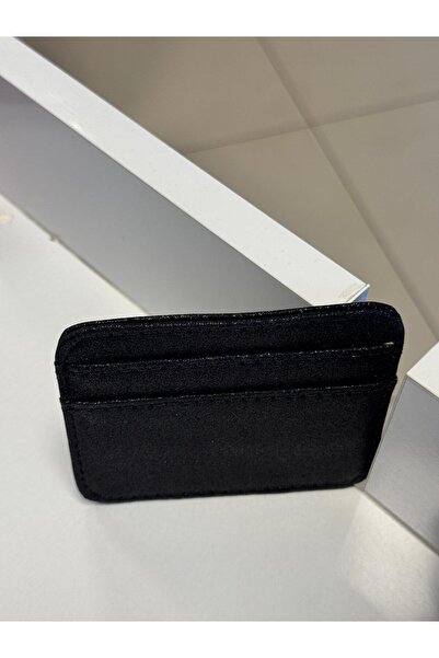 balbagss Women's Black Glitter Card Holder