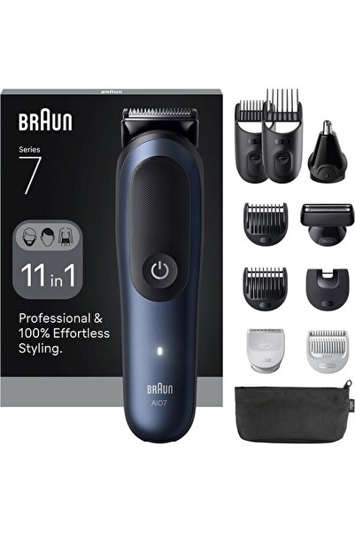 Braun Aparat de tuns multifuncțional 11 în 1 Series 7 AIO7540, 120 min, albastru