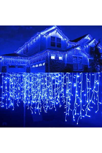 OEM Set of 2 x Fringe Installations, 12 m, 300 LEDs, outdoor, interconnectable, Blue