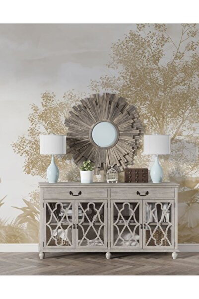 Özel Duvarlar Eski Tarz Ağaçlar ve Yapraklar Duvar Kağıdı Modeli