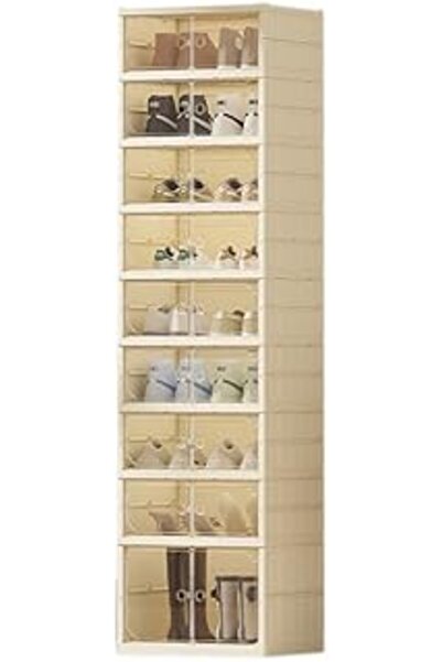 Genel Markalar 9 Raflı Çok Amaçlı, Geniş, Katlanabilir Dolap, Ayakkabılık Ve Raf