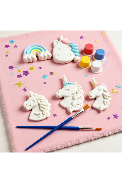 adanaçiçekliatölye UNİCORN TEMALI 4 lü BOYAMA SETİ KÜÇÜK BOY