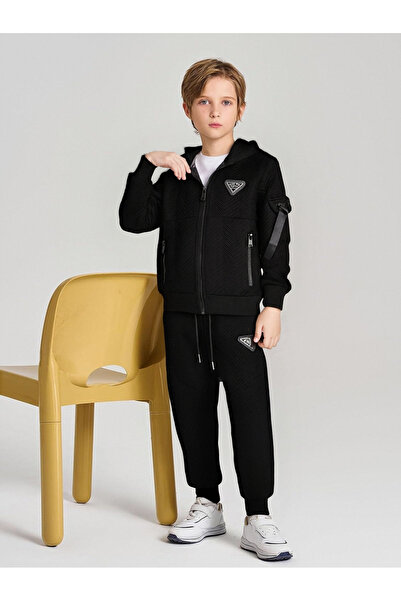 SETTY KOOP Set trening cu cu glugă de iarnă pentru copii – geacă călduroasă ș...