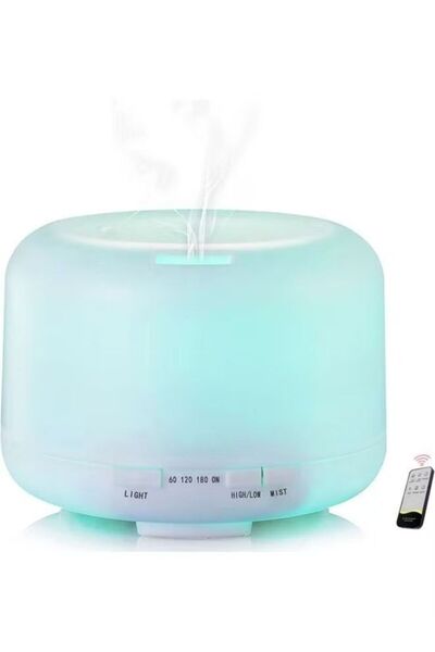 Arabest Aroma Diffuser Essential Oil Air Humidifier with 7-Colour LED Light and Remote Control,500ML,White