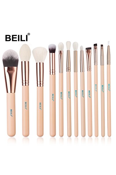 BEILI Set of 12 Cream Makeup Brushes