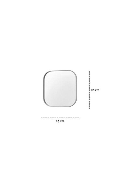 Metpoint Square Mirrored Silver 24X24 Serving Tray for Coffee and Tea (Multi-Purpose)