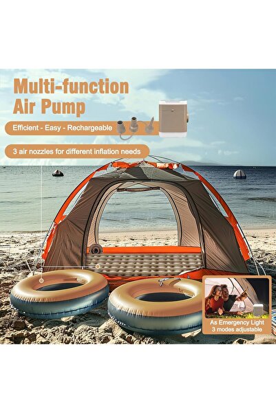Generic Air Mattress with Built-in Pump - Single Inflatable Mattress for Camping, Home & Travel