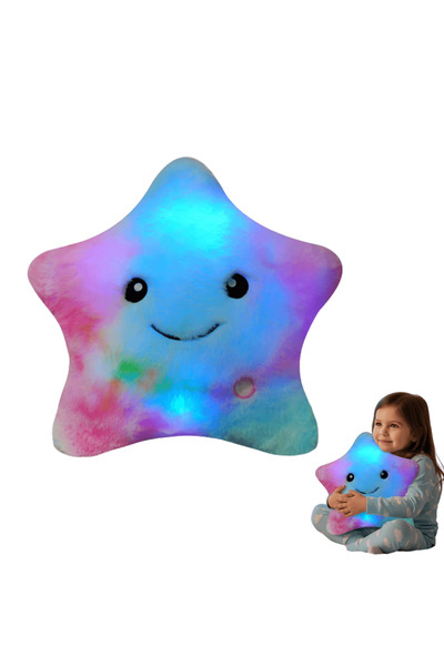 OferteTop Star Shaped Plush Pillow for Children with Lights