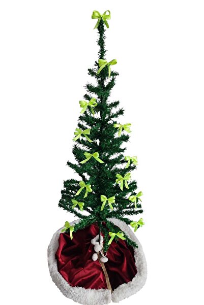 MODA NUR 15 τεμάχια νέον κίτρινο, κορδέλα με φιόγκο από χριστουγεννιάτικο πεύ...