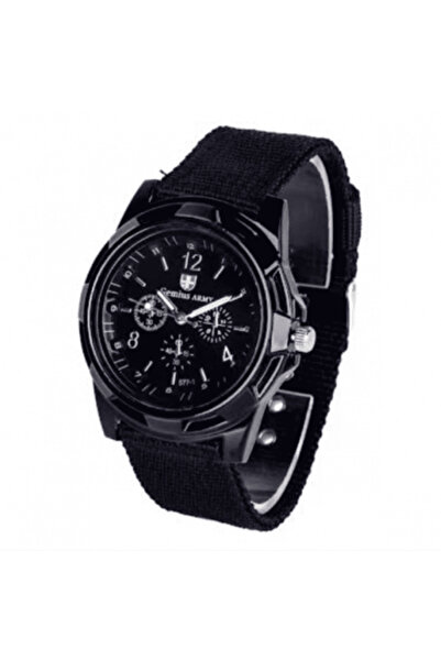 CRM Set ceas bărbătesc cu 4 brățări, Gemius ARMY, CRM, curea textilă, negru