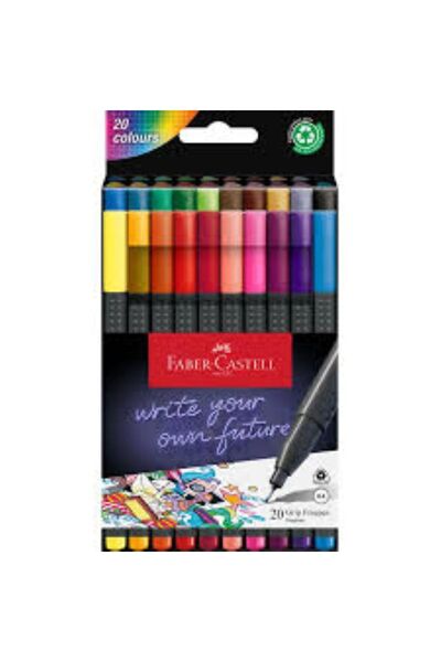 Faber Castell قلم فاين بن جريب 0.4 مم - مجموعة من 20