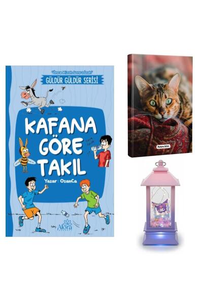 Halk Kitabevi تتناسب مع رأسك - دفتر تخطيط القط المذهول وكرة ثلجية مضيئة من نو...