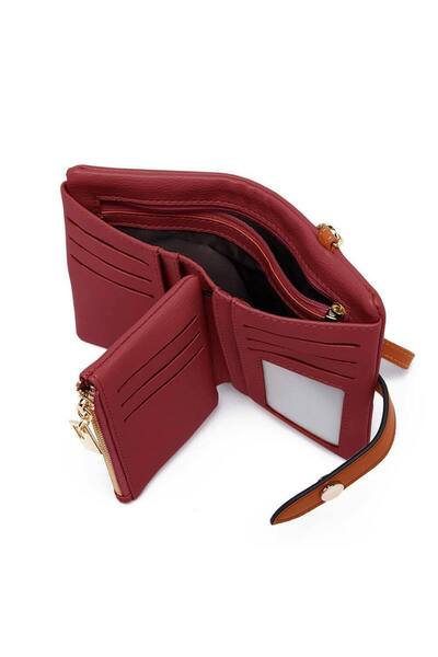 rinkadoll New Season Quality Design Stylish Small Wallet Burgundy Color