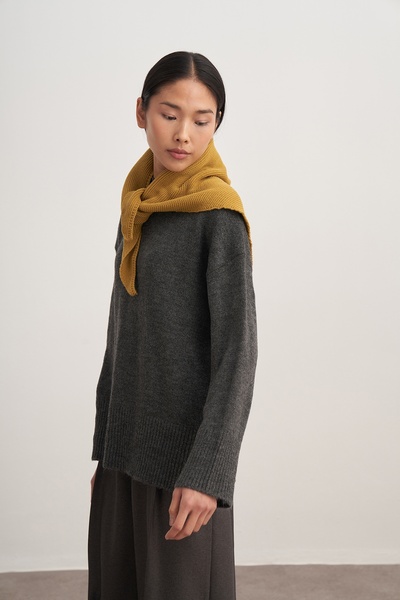 EBU Prive Women's Knitwear Bandana Oil Green