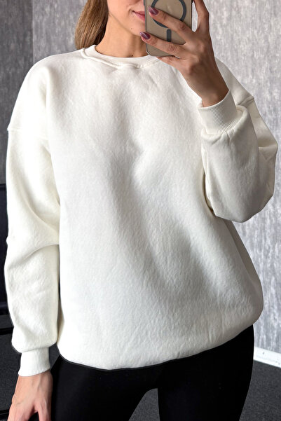 ModaPlaza Γυναικείο φούτερ 3 κλωστών Oversize 21620