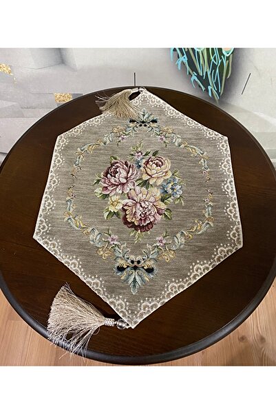 MYHOMEGOBLEN غطاء طاولة الشاي شونيلي