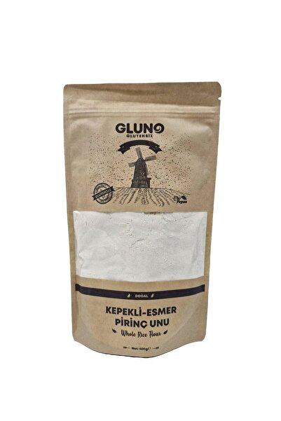 Gluno Glutensiz Kepekli - Esmer Pirinç Unu 500g