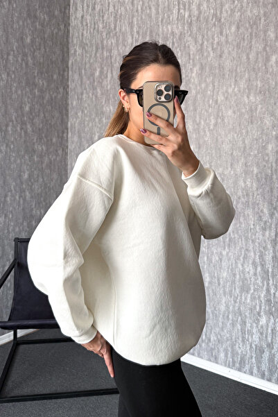 ModaPlaza Γυναικείο φούτερ 3 κλωστών Oversize 21620