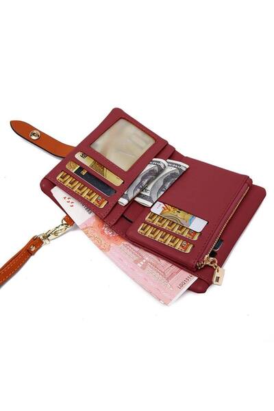 rinkadoll New Season Quality Design Stylish Small Wallet Burgundy Color