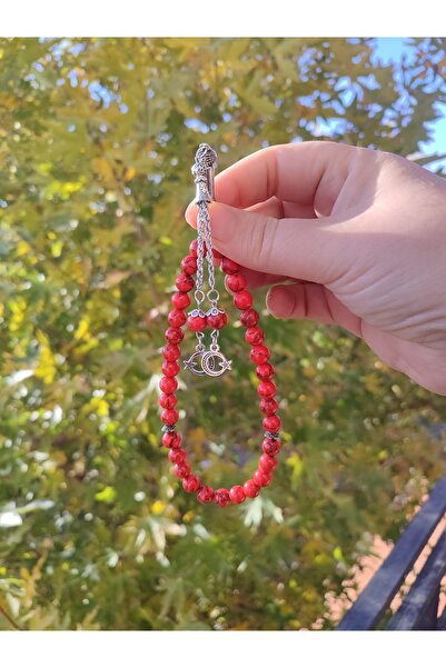 KapadokyaButik سبحة حجر الحلفيت الأحمر