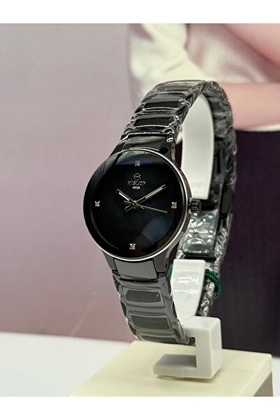 Hislon Pearl Black Women's Watch 5 Atm Waterproof with 3 Years Warranty