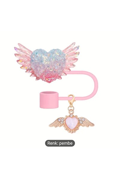 Bymarka AKSESUAR PİPET KORUMA TIPASI 40 OZ MELEK KALP CHARM