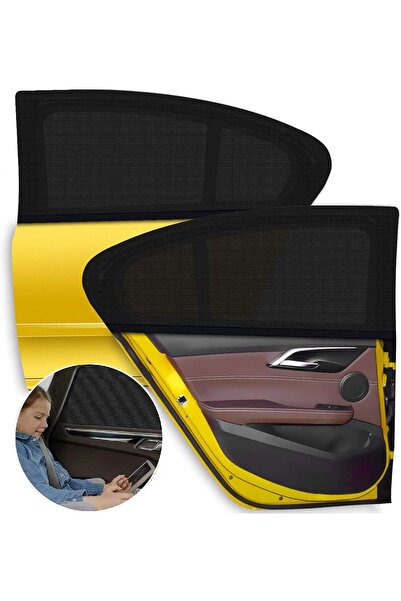 Generic Pack of 2 Car Side Window Sun Shades - Breathable Mesh, Rubber, UV Protection, Privacy