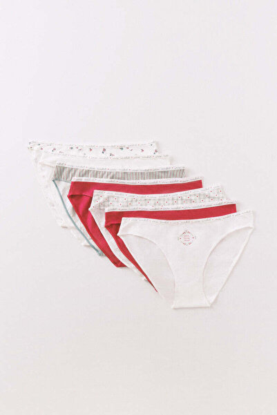 Women'secret Pack of 7 classic cotton panties with Christmas print