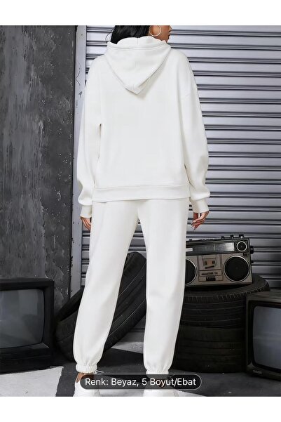 FAVORİST Zipped Cardigan and Tracksuit Bottom-Top Set