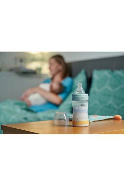 Chicco Wellbeing bottle, 150ml, PP, silicone nipple, slow flow, white, 0 months+