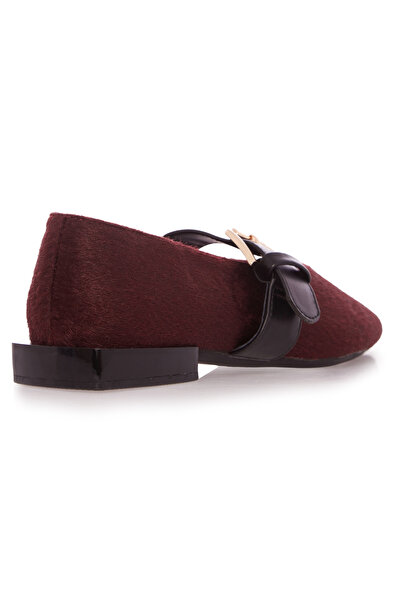 MANGATA Top3 Ballerinas Natural Leather Fur Burgundy