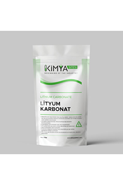 kimyasitesi Lityum Karbonat (Lithium Carbonate) 100gr