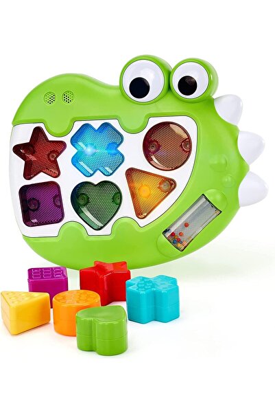 Soofam لعبة تصنيف أشكال الديناصورات الموسيقية للأطفال الصغار (12-18 شهرًا) - ...